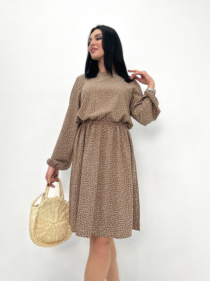 Сукня в горошок з довгим рукавом "Virginia"