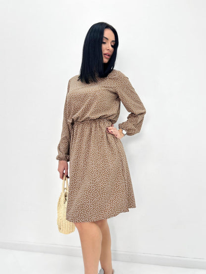 Сукня в горошок з довгим рукавом "Virginia"