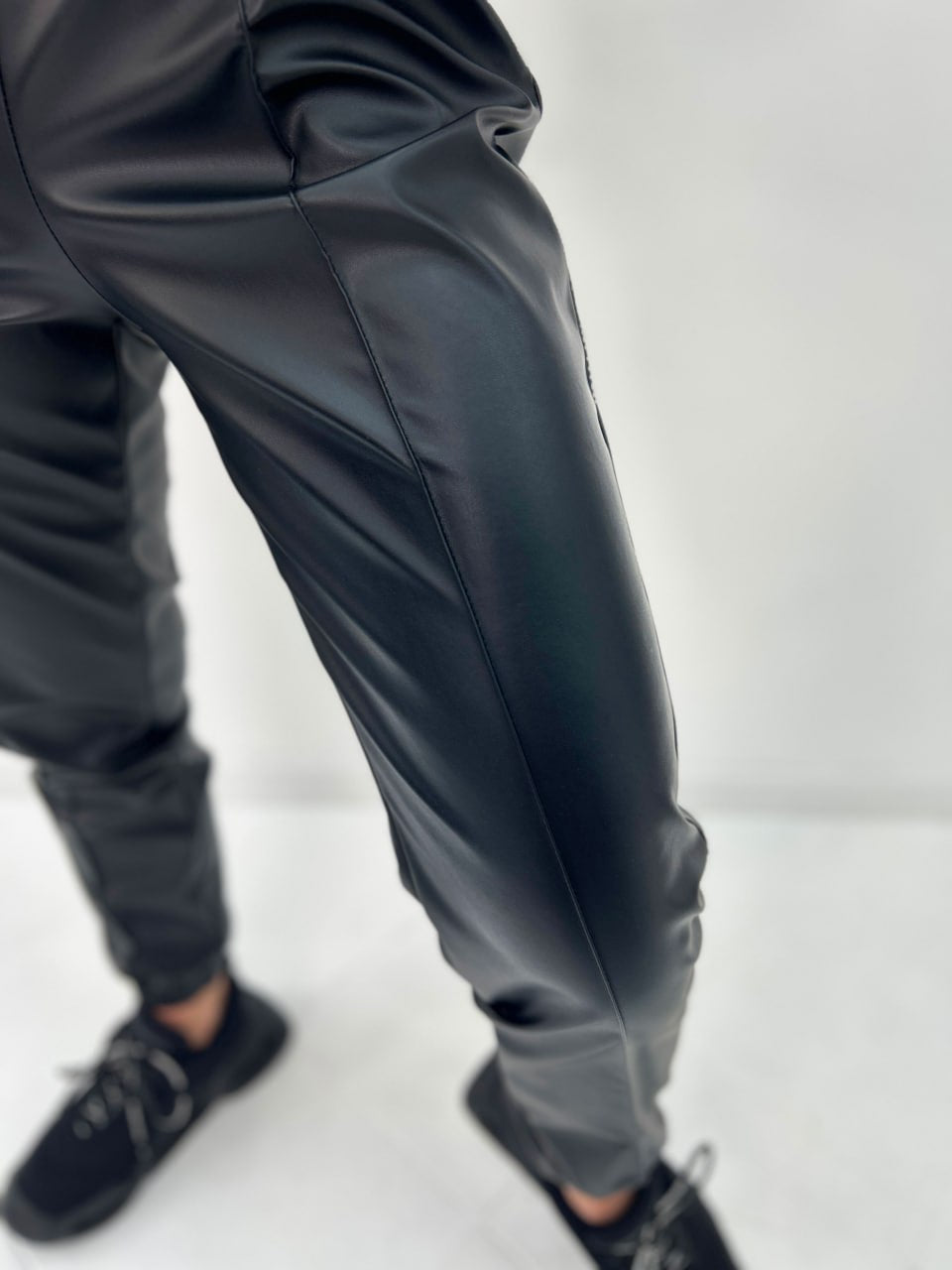 Штани з екошкіри на флісі "Calvin"