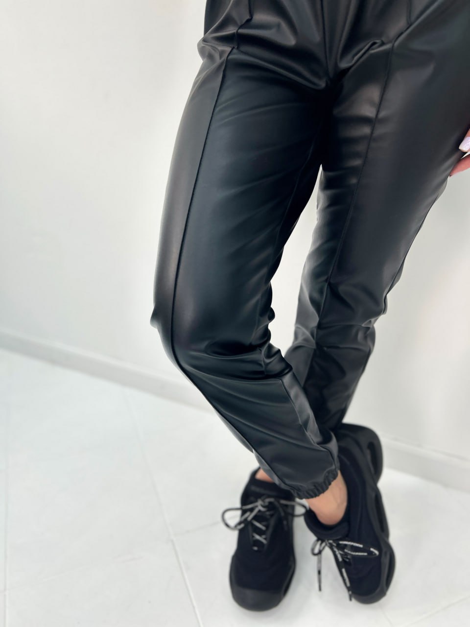 Штани з екошкіри на флісі "Calvin"