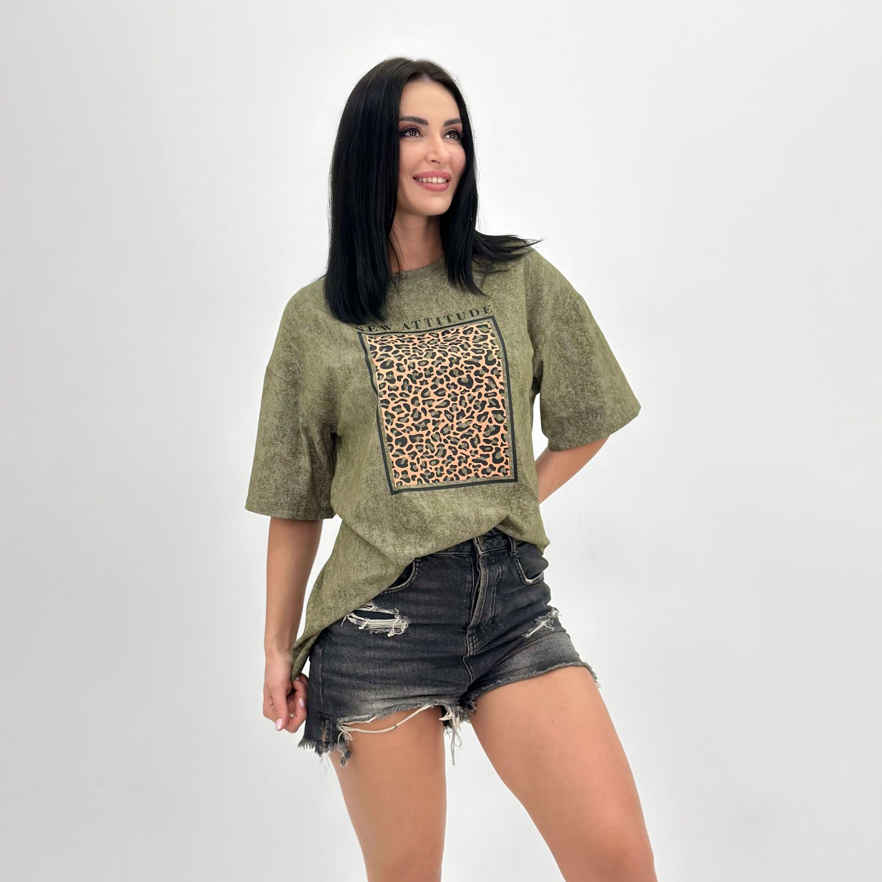 Футболка з анімалістичним принтом "Roar" (Турція)