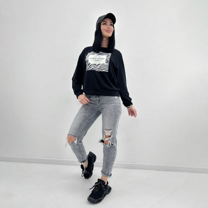 Світшот з анімалістичним принтом "Wild"