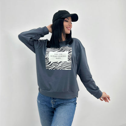 Світшот з анімалістичним принтом "Wild"