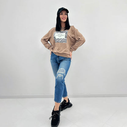 Світшот з анімалістичним принтом "Wild"