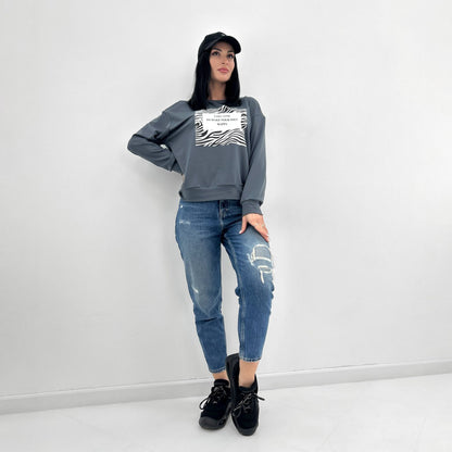 Світшот з анімалістичним принтом "Wild"