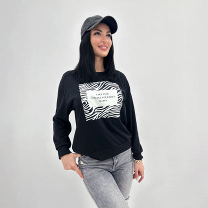 Світшот з анімалістичним принтом "Wild"