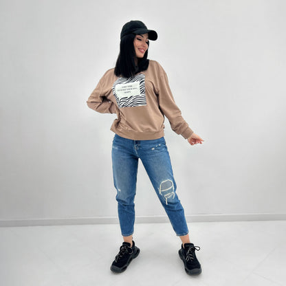 Світшот з анімалістичним принтом "Wild"