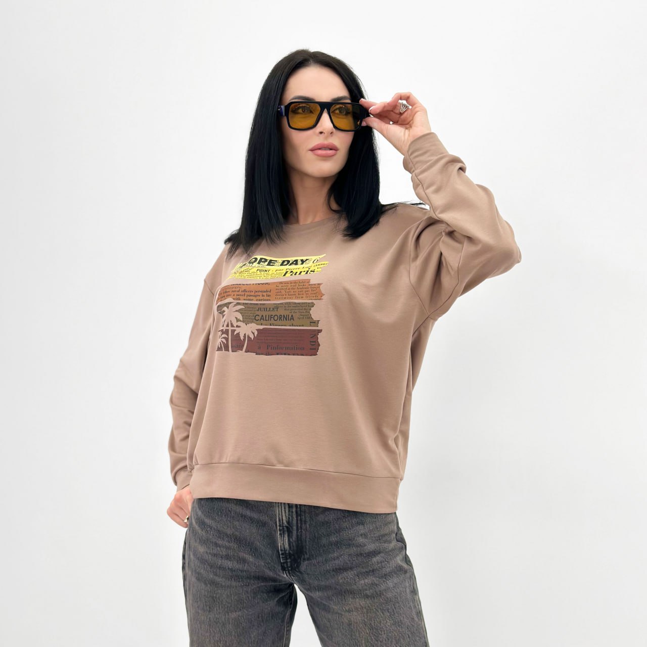 Демісезонний  світшот з принтом "California"