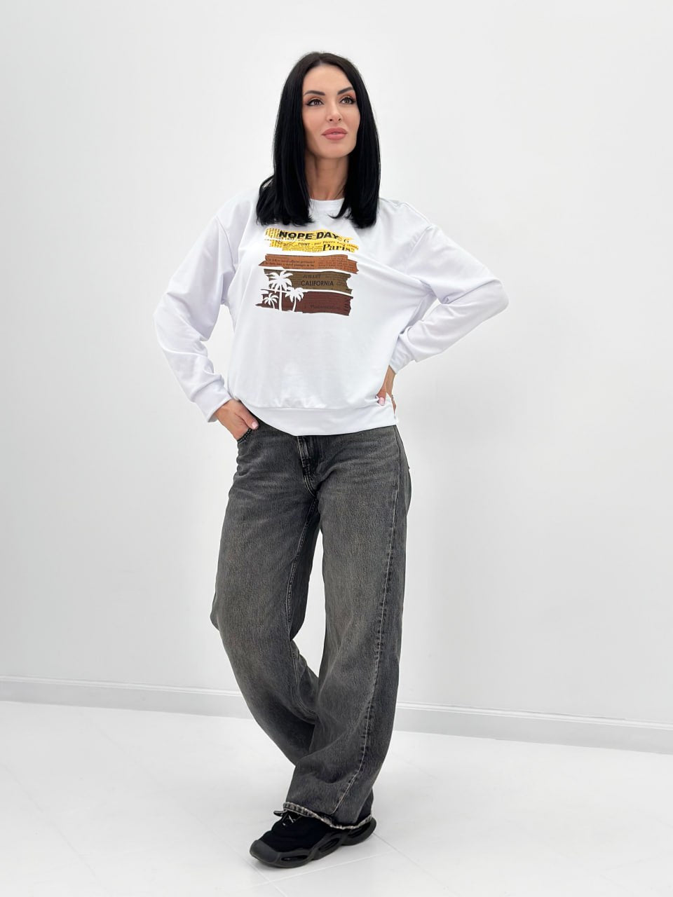 Демісезонний  світшот з принтом "California"