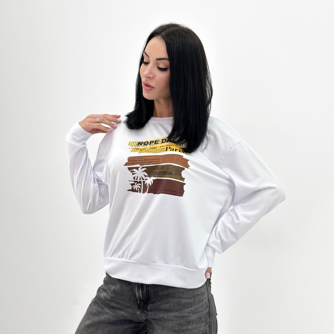 Демісезонний  світшот з принтом "California"