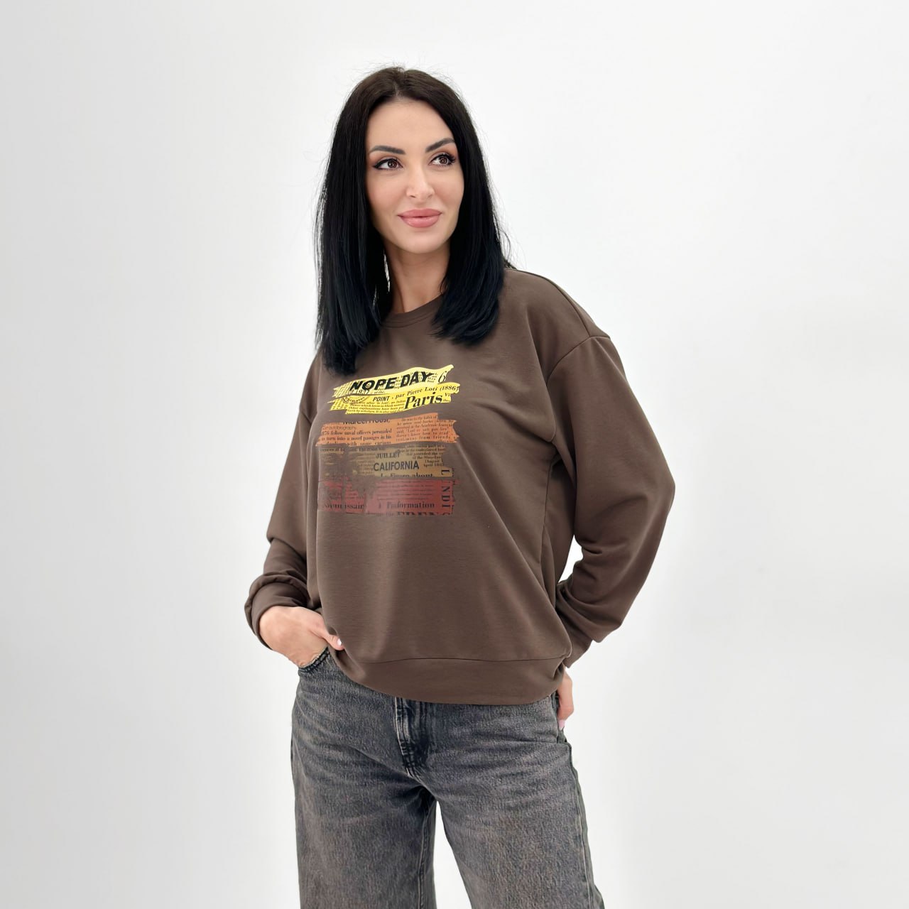 Демісезонний  світшот з принтом "California"