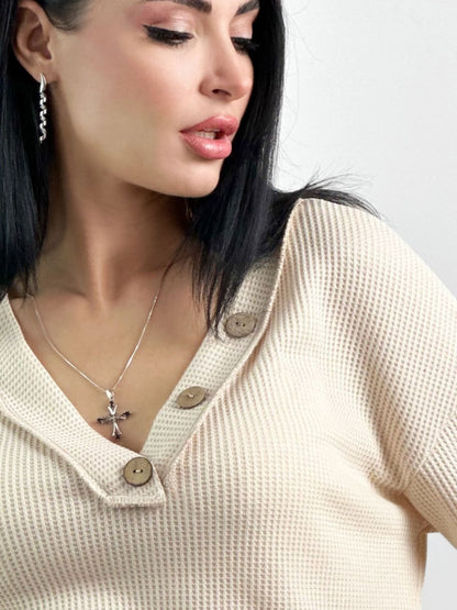 Пуловер з гудзиками "Pearl"