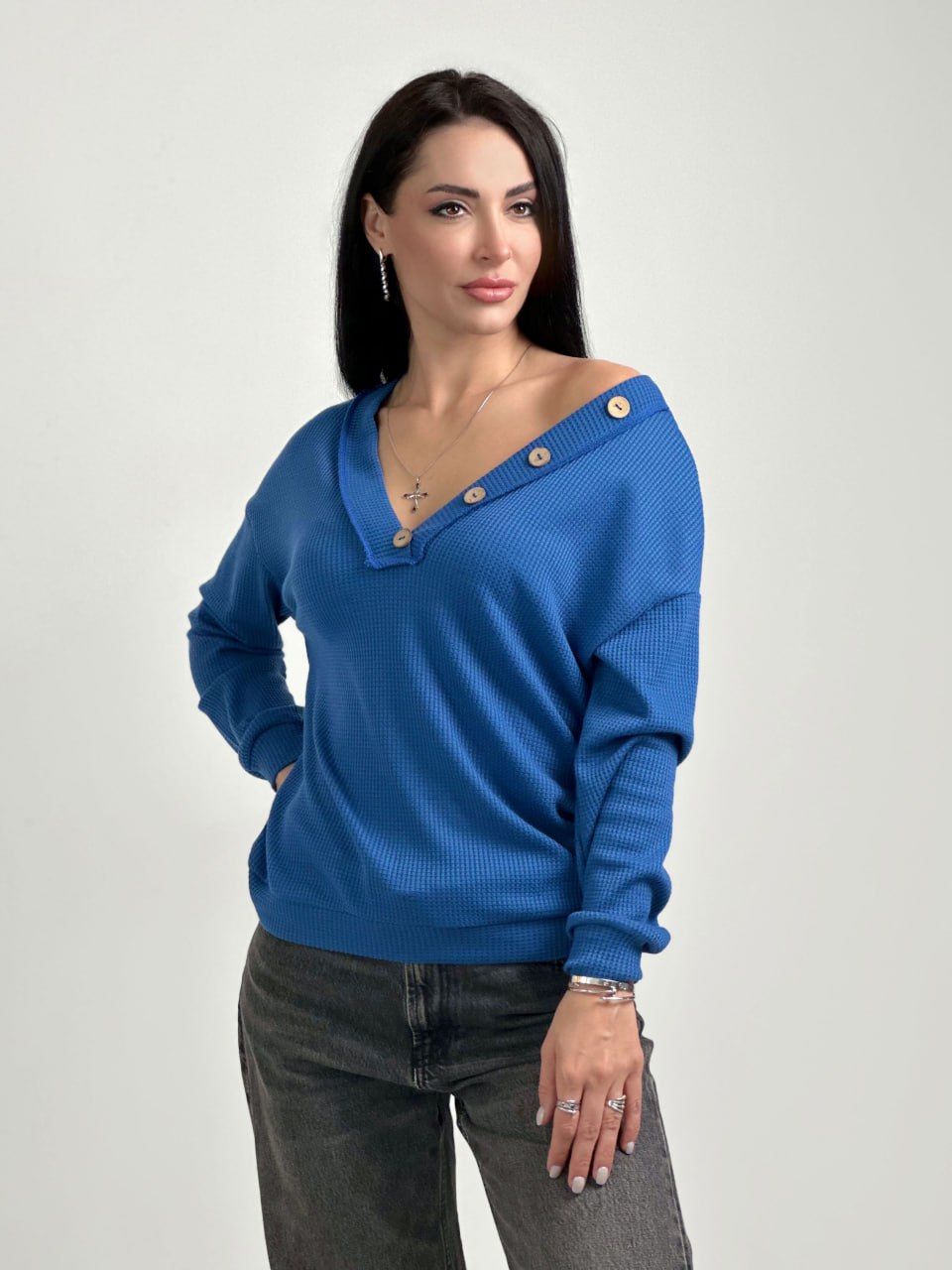 Пуловер з гудзиками "Pearl"