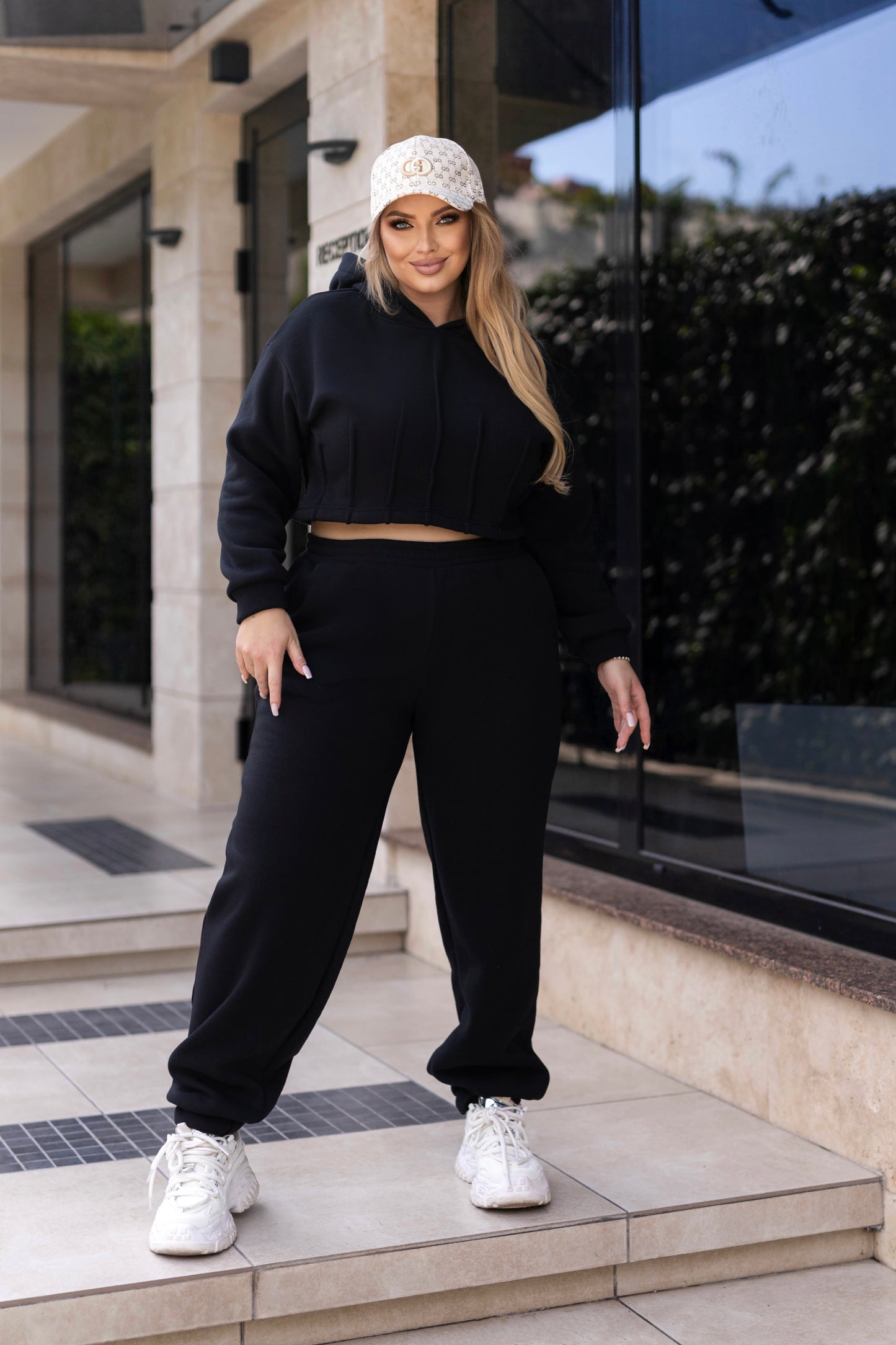 Спортивний костюм на флісі з коротким худі "Navi"