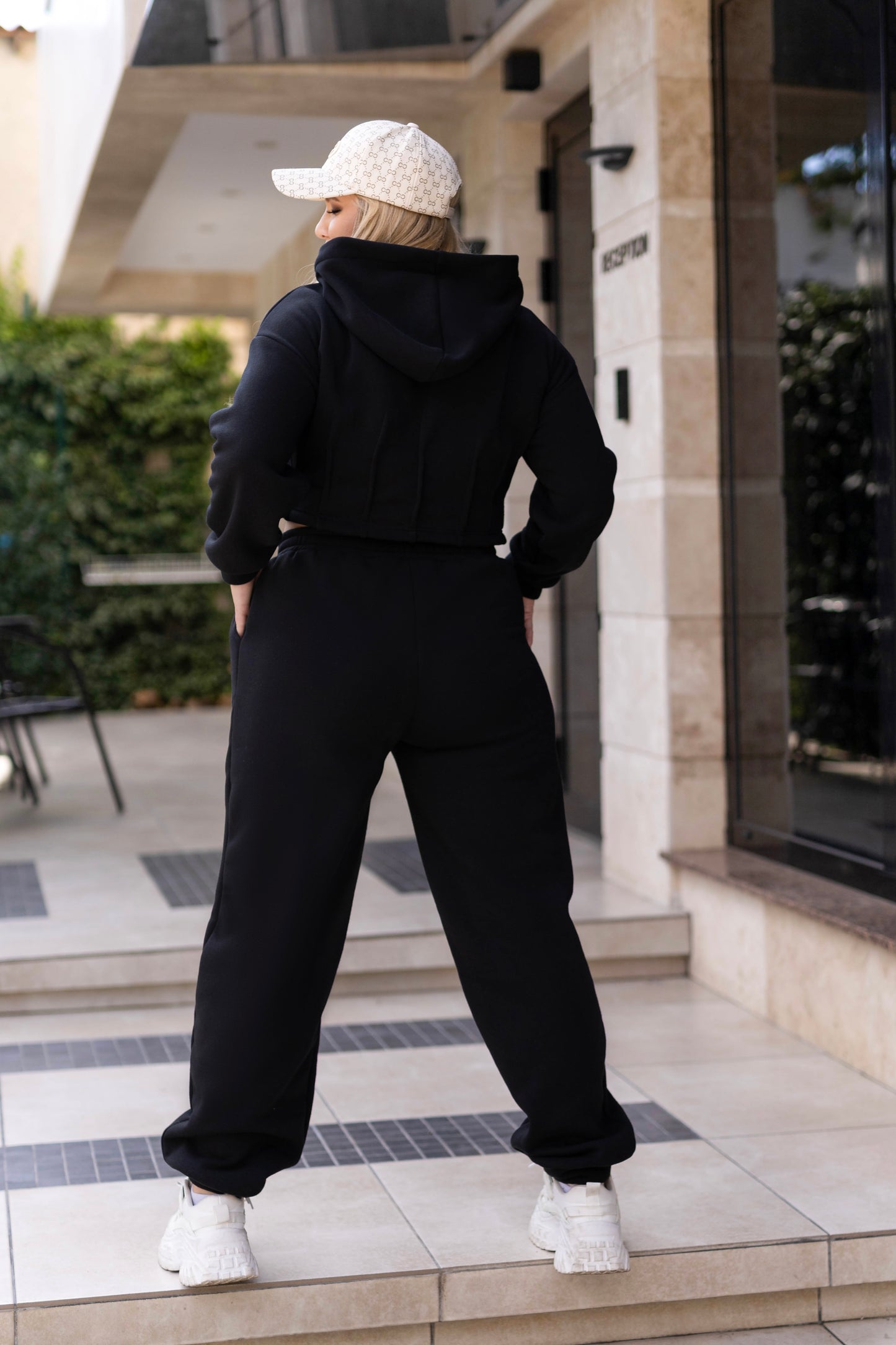 Спортивний костюм на флісі з коротким худі "Navi"