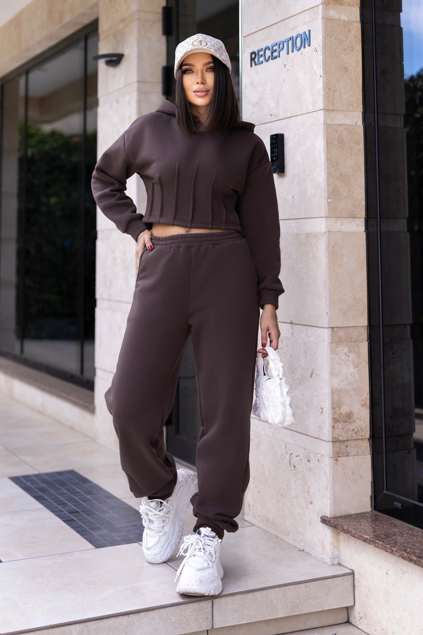 Спортивний костюм на флісі з коротким худі "Navi"