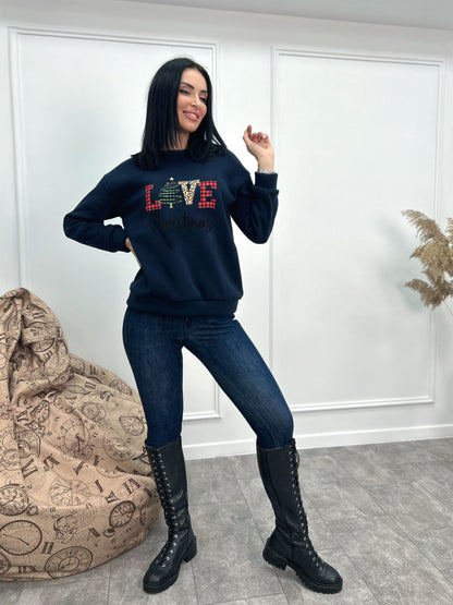 Теплий світшот зі святковим принтом "Festival"