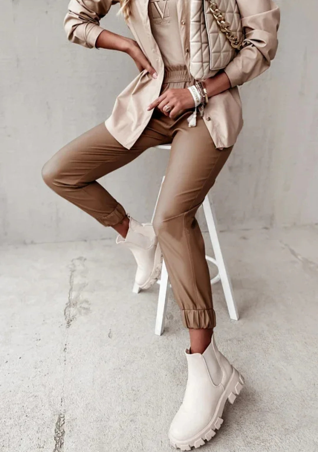 Штани-джогери з екошкіри "Bennett"