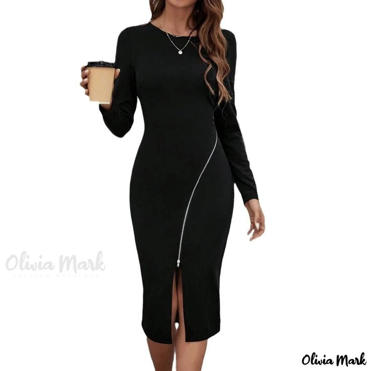 Елегантна сукня з блискавкою "Elisson"