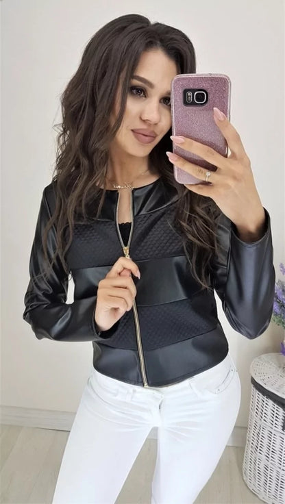 Легка  шкіряна куртка  "Nika"