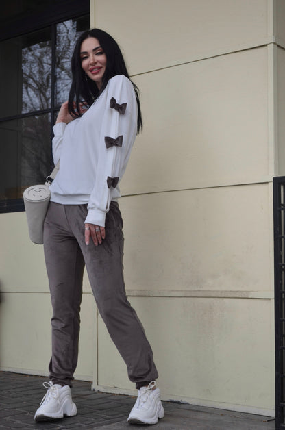 Модний велюровий костюм двійка "Dolce"