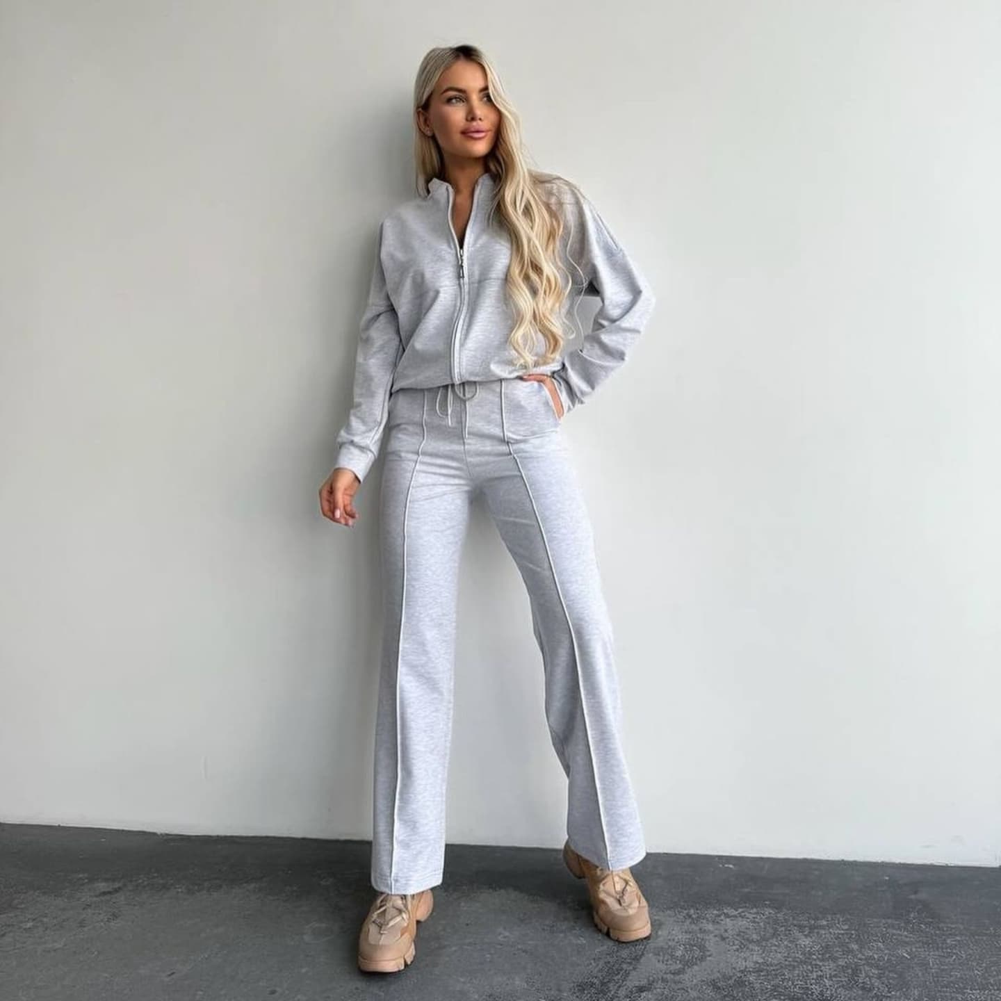 Трикотажний костюм зі штанами палаццо "Alicante"