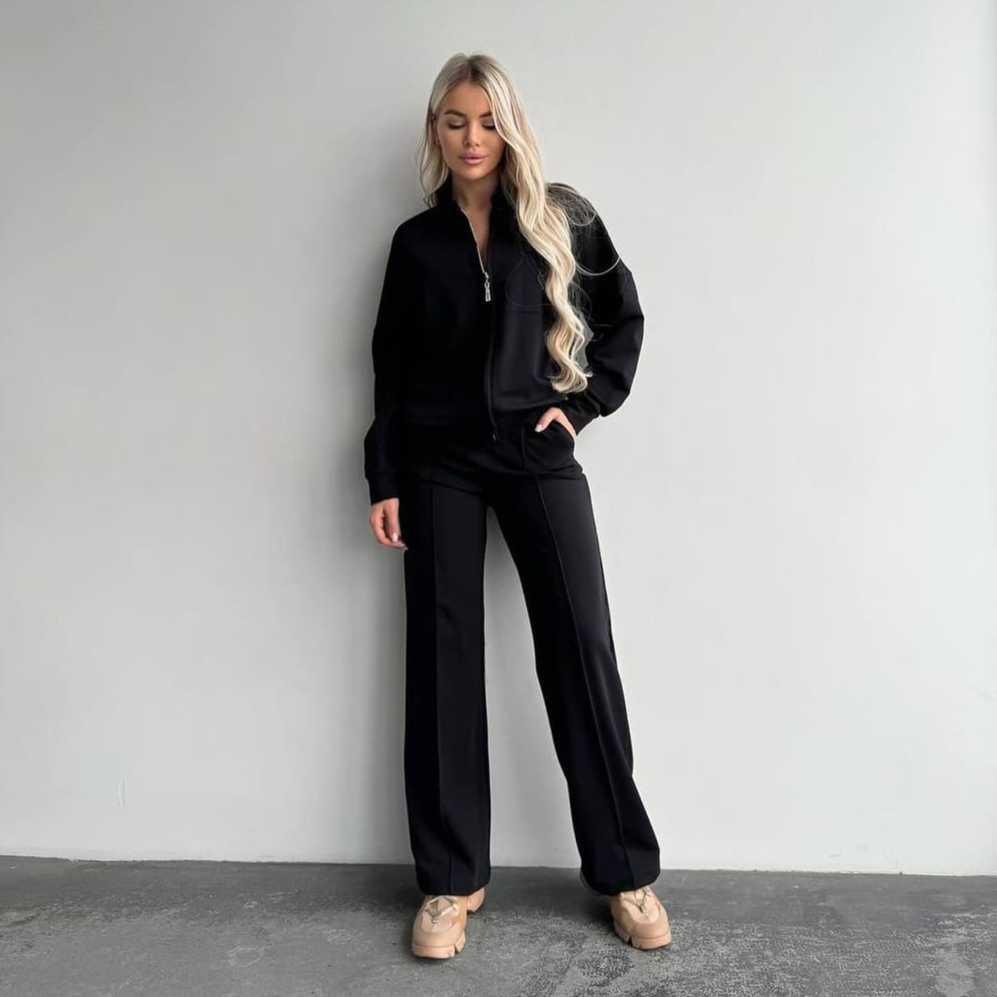 Трикотажний костюм зі штанами палаццо "Alicante"