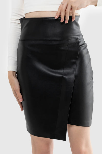 Шкіряна спідниця на флісі "Terry"