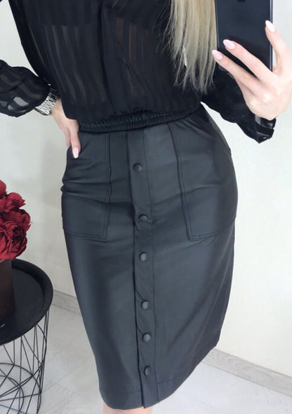 Модна спідниця зі шкіри "Sharm"