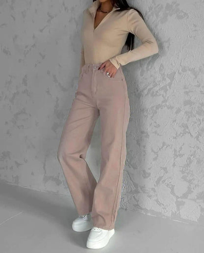 Брюки-палаццо з джинс-бенгаліну "Grape"