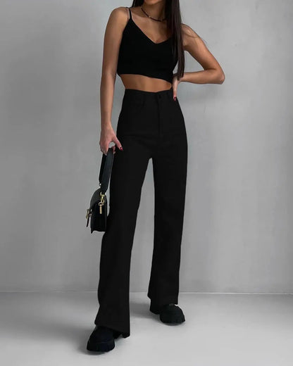 Брюки-палаццо з джинс-бенгаліну "Grape"