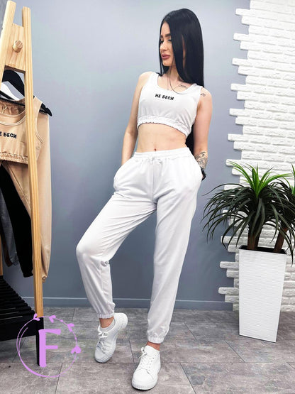 Легкий трикотажний костюм-двійка "Не беси"