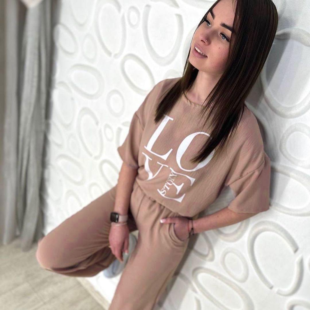 Костюм з широкими штанами "Love story"