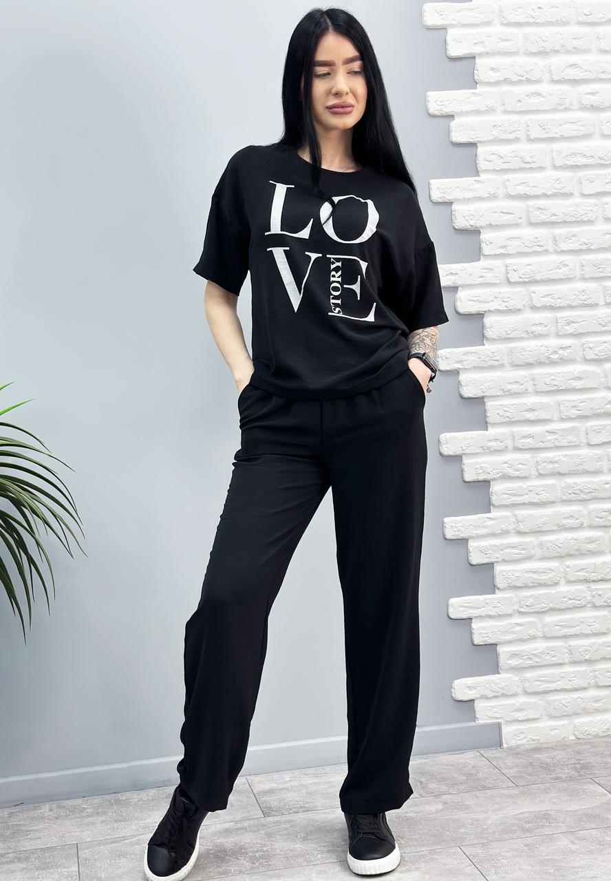 Костюм з широкими штанами "Love story"
