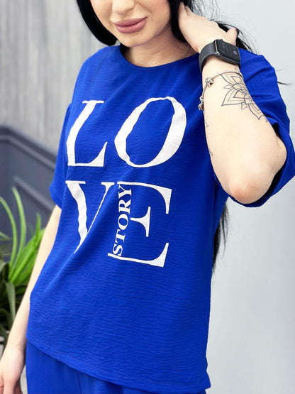 Костюм з широкими штанами "Love story"