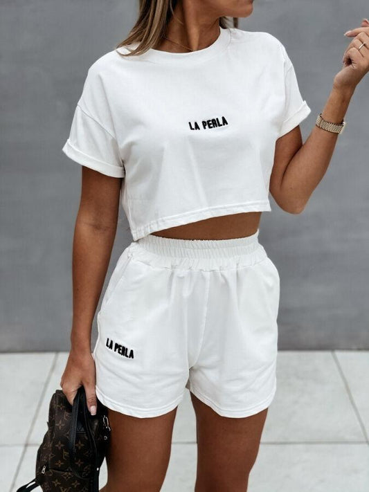 Костюм спортивний з шортами "La perla"