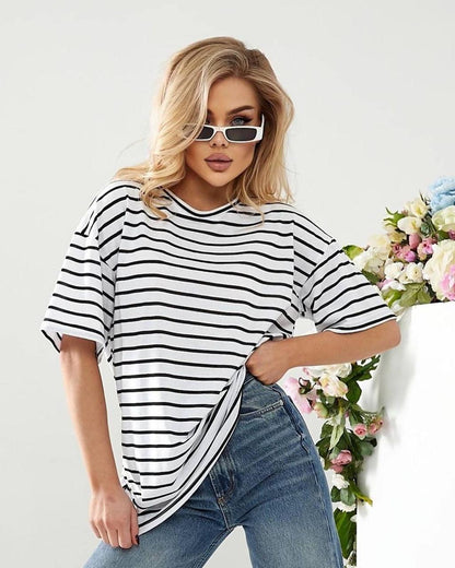 Подовжена футболка в смужку "Modis"