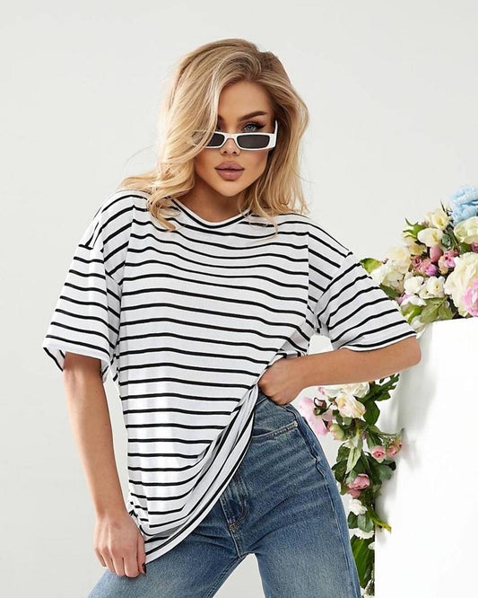 Подовжена футболка в смужку "Modis"