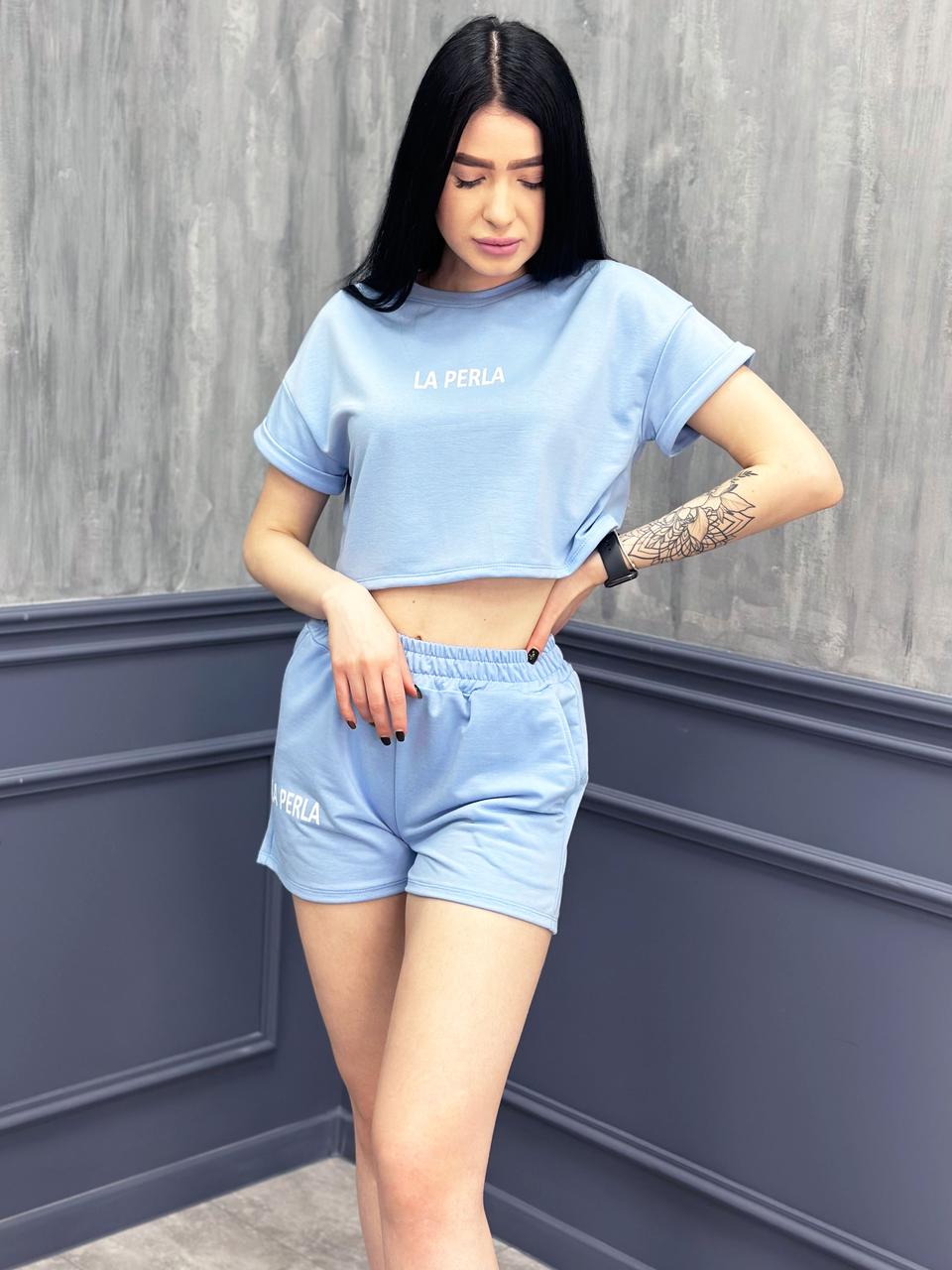 Костюм спортивний з шортами "La perla"