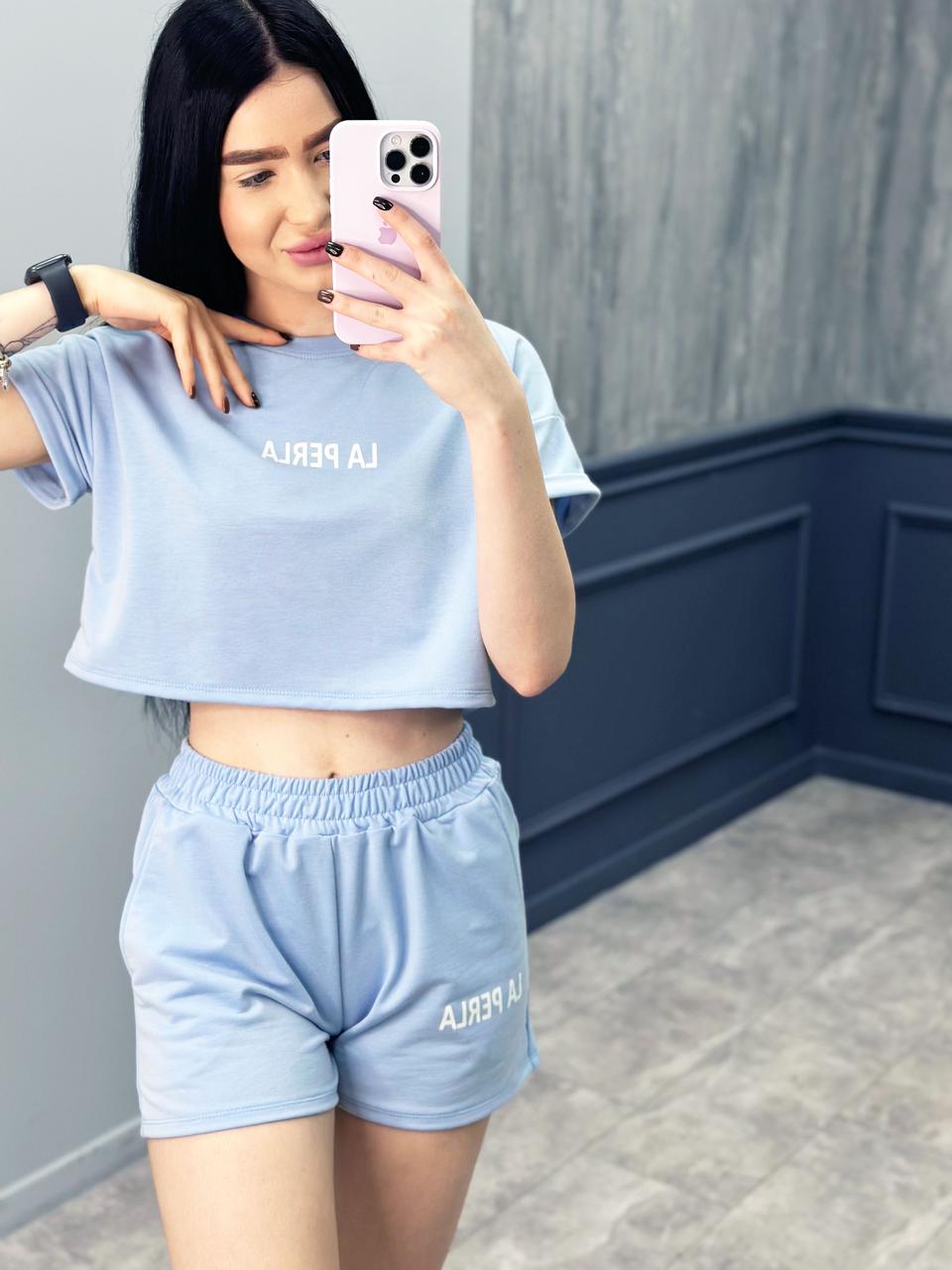 Костюм спортивний з шортами "La perla"