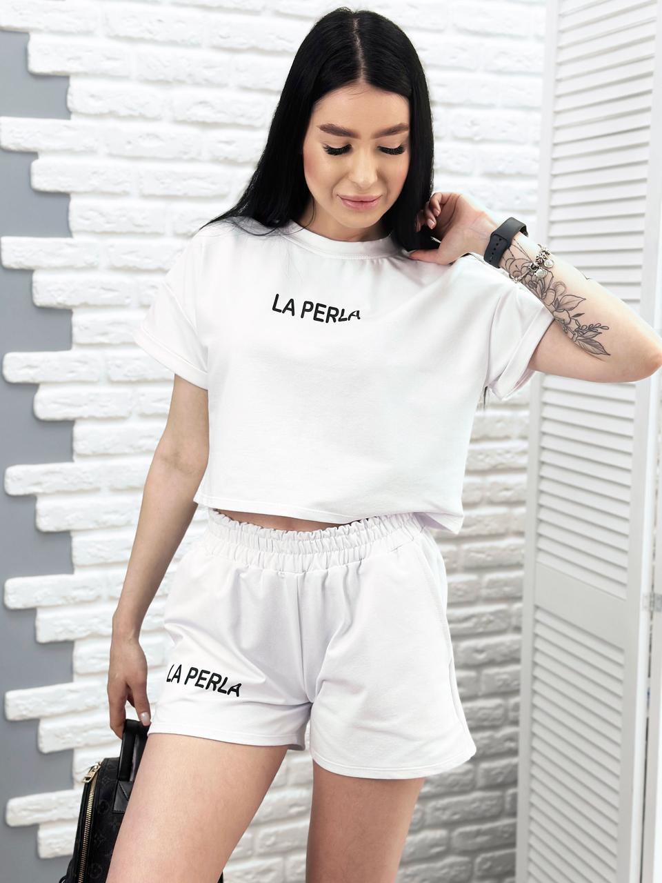 Костюм спортивний з шортами "La perla"