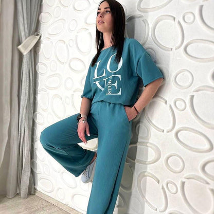 Костюм з широкими штанами "Love story"