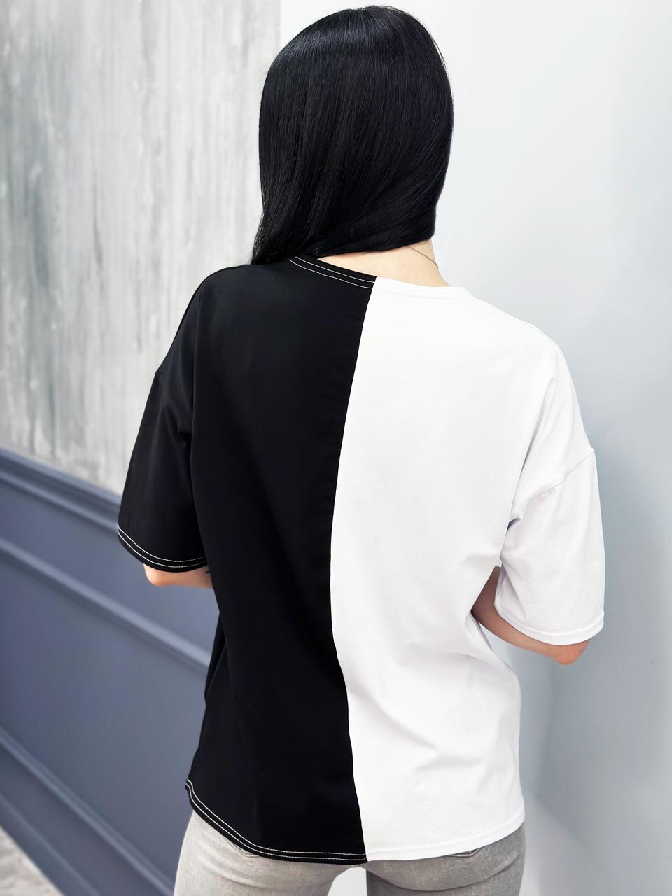 Двокольорова футболка "Butterfly"