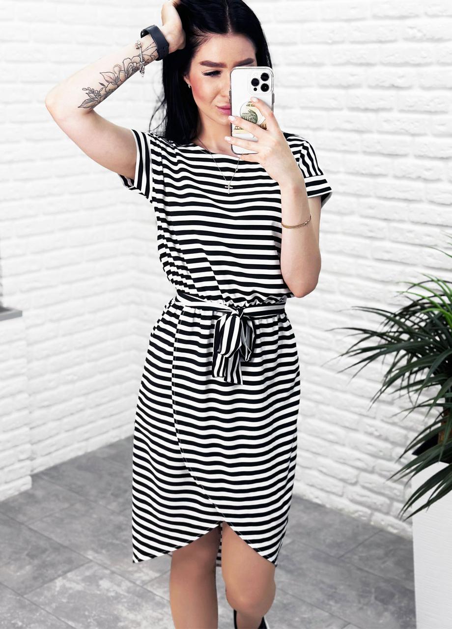 Літня сукня міді на запах "Lady"