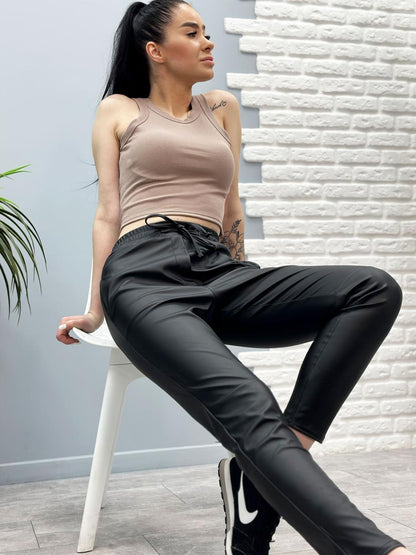 Демісезонні штани з екошкіри "Richy"