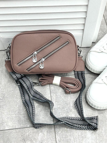 Маленька жіноча сумочка з блискавками "Look"