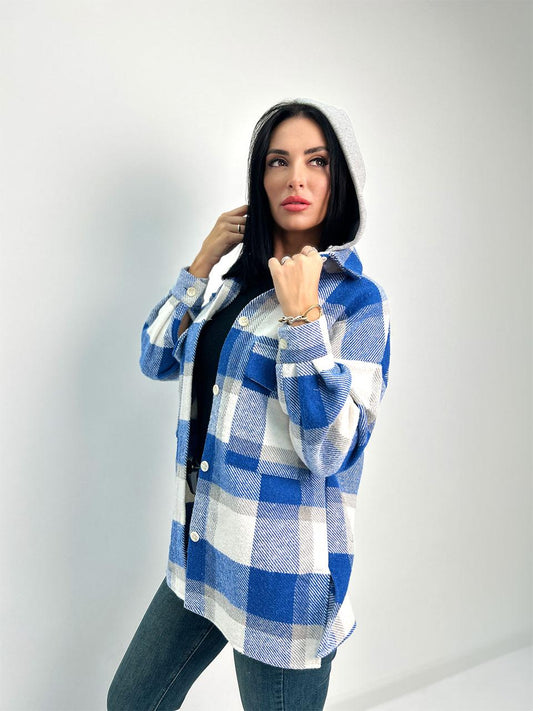 Сорочка-куртка в клітинку оверсайз "Ultra"