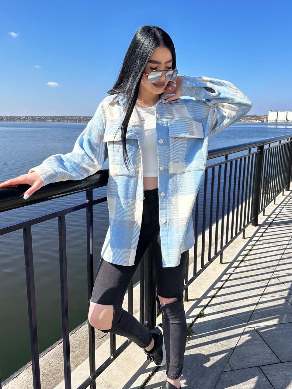 Сорочка-куртка в клітинку оверсайз "Ultra"