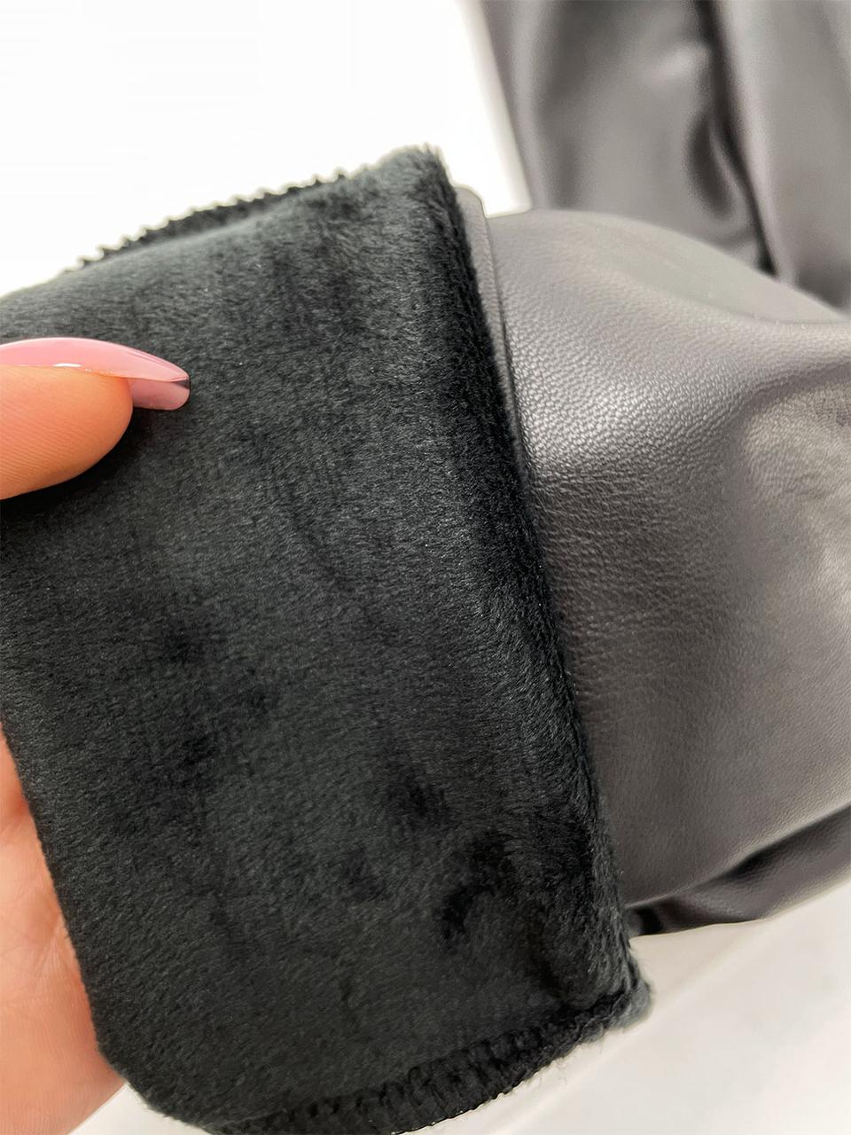 Теплі штани з екошкіри на хутрі "Richy"