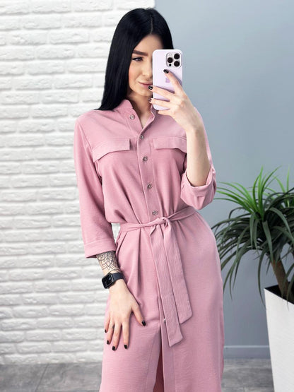 Довга сукня-сорочка з поясом "Marcella"